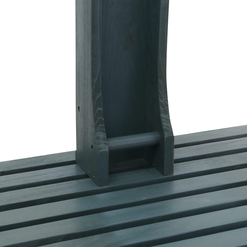 Outdoor Garden Shower, Solid Fir Wood Freestanding Shower with Adjustable Height, Large Anthracite Minimalist Shower for Backyard, Poolside, Patio, and Terrace