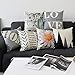 Juego de 6 fundas de cojín decorativas para el hogar, 45 x 45 cm, de lino, para dormitorio, sofá, silla, cama, jardín