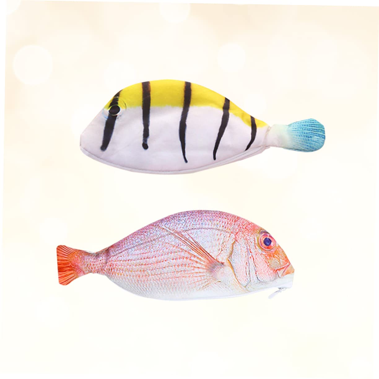 EXCEART 6pezzi Borsa Astuccio Multifunzionale Forma Di Pesce Per Scuola e Cancelleria Portapenne Porta Monete e Trucchi Materiale Resistente e Lavabile