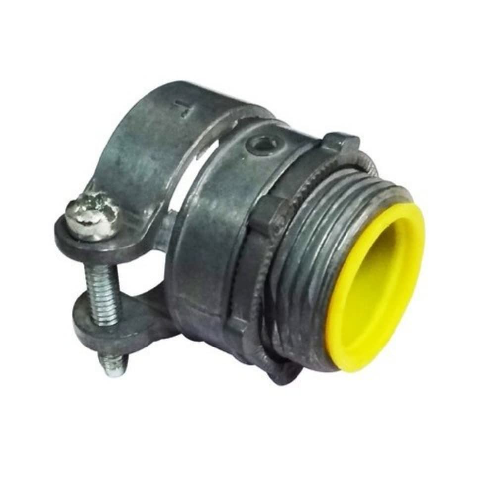 Morris Products 15121 Straight Squeeze Box Connector, Insulated Throat, 1/2 Trade Size (Pack of 125)