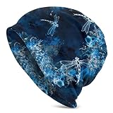 AOOEDM Gorro Holgado con diseño de libélula de Acuarela, Gorro de Punto para Hombres y Mujeres, Gorro de Pescador, Gorro de Calavera, Regalo Unisex