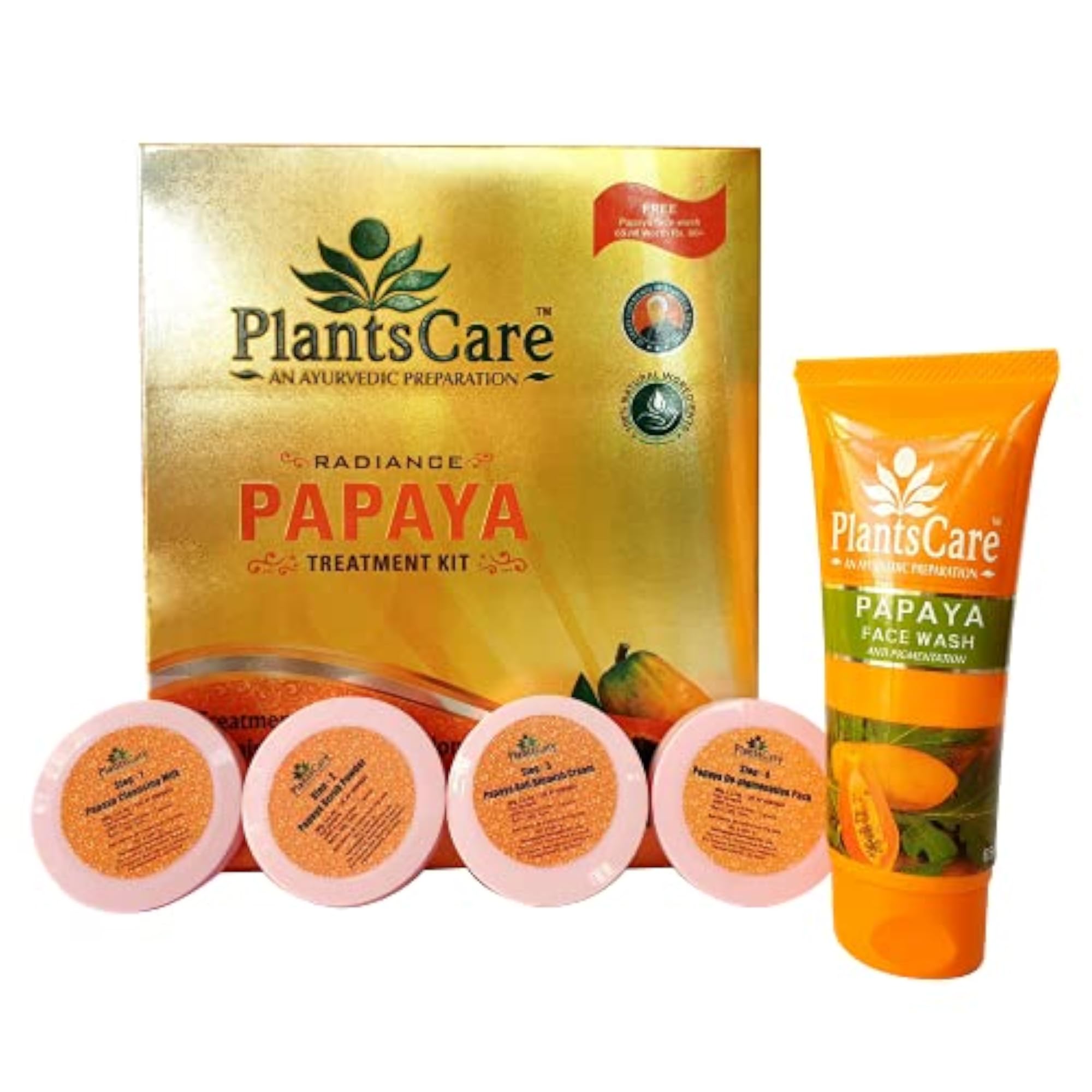Plants Care Radiance Papaya Treatment Kit mini 80g+65ml