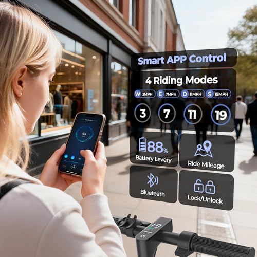 Foldable Electric Scooter for Adults, 350W/500W Motor, Up to 22 MPH, 8.5″/10″/14″ Tires, 15‑31 Miles Range, Dual Brakes E Scooter with Seat & Bag