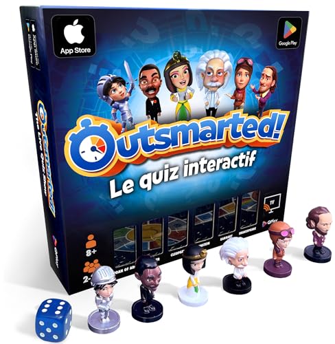 Outsmarted - Le Jeu de société connecté à Une appli, façon Quiz télé ! | Enfants, Ados & Adultes | Une soirée Jeu Nouvelle génération en Famille ou...