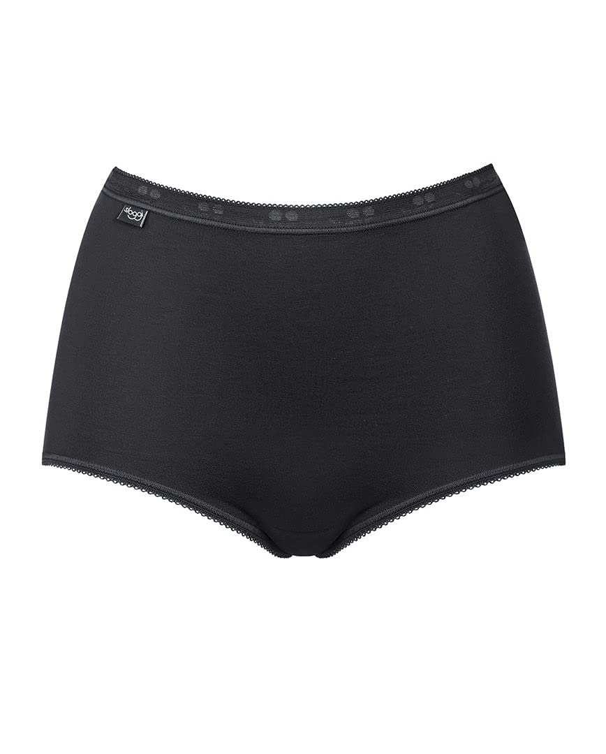 Sloggi Women's Black/White Basic Maxi Panties, Pack Of 2, 14