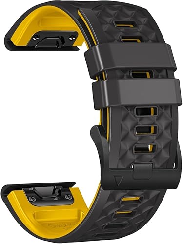 Miniatura 8 de Correa de reloj de 1.024 in para Garmin Fenix 7 x zafiro solar fenix 6x pro solar fenix 5x 3 horas de liberación rápida de silicona reloj de