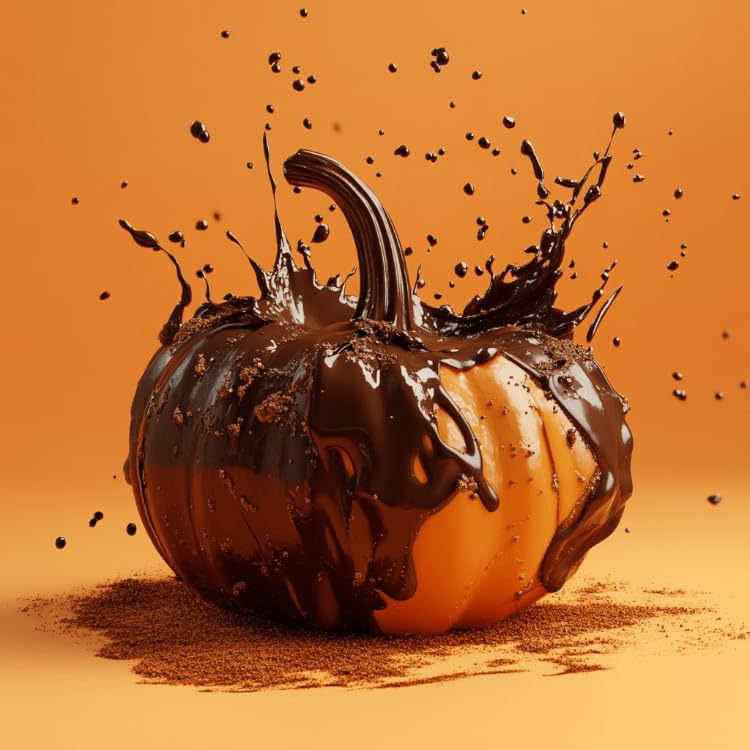 Image of Hotel Chocolat Hot Chocolate Mix - Pumpkin Spice Drinking Chocolate with Real Chocolate Flakes, 10 Servings, Gourmet Cocoa