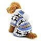 Ranphy-Hunde/Katzen-Kleidung/Kapuzenpulli für kleine Hunde - für Männchen und Weibchen - Weiches Samt - Rentier-Muster - Hunde-Schlafanzug/Jumpsuit für Welpen