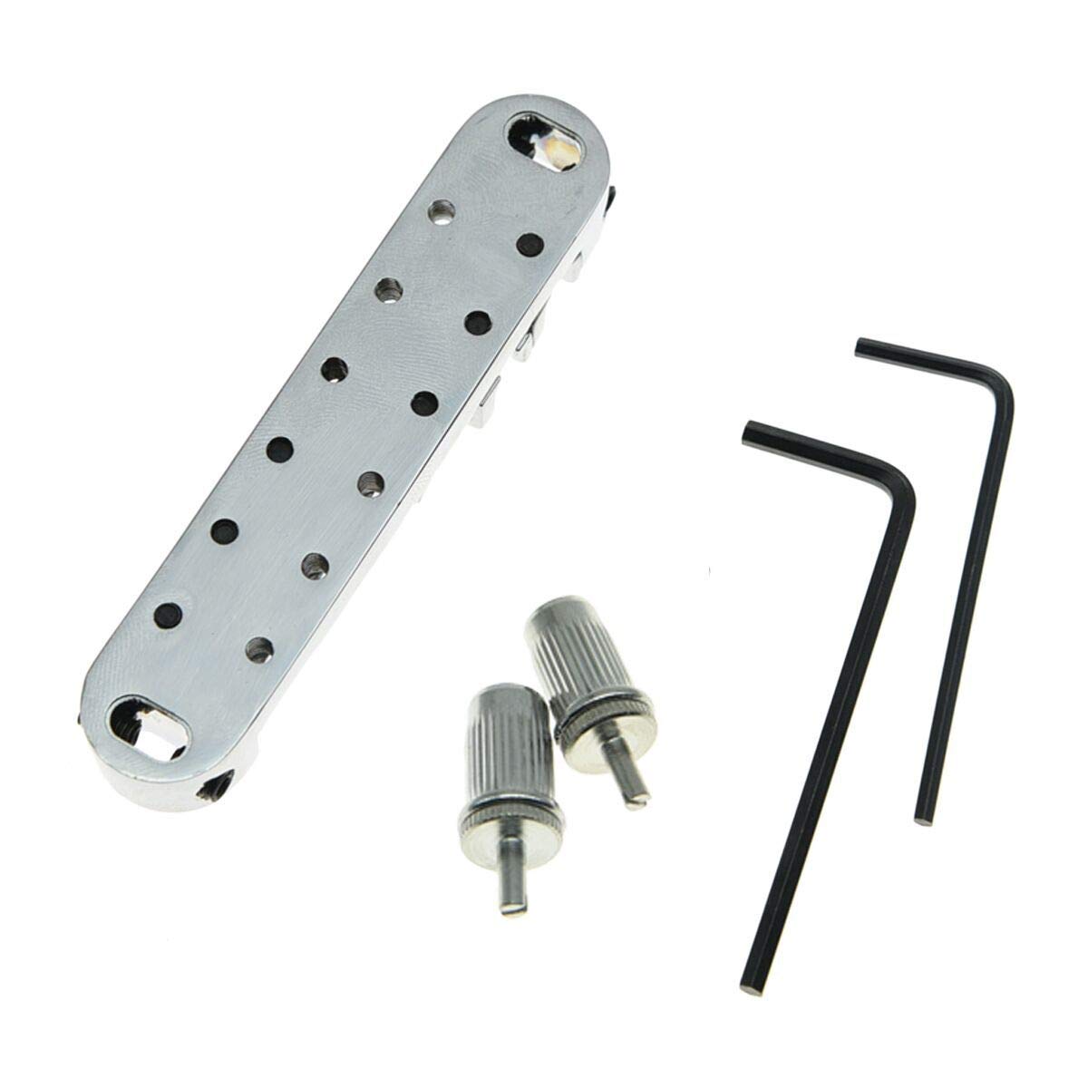 Chromowany mostek gitarowy LP Tune-o-matic Roller Saddle Bridge dla gitar elektrycznych Les Paul SG