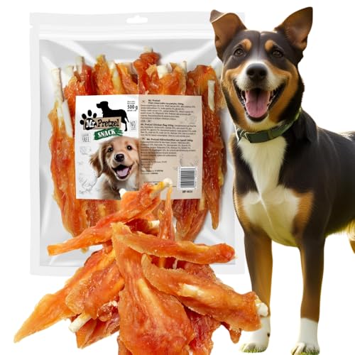 Mr. Pretzel Hähnchen-Sticks für Hunde – 500 g | Gesunder & leckerer Kausnack für alle Hunderassen | Hochwertiger Protein-Snack aus Huhn