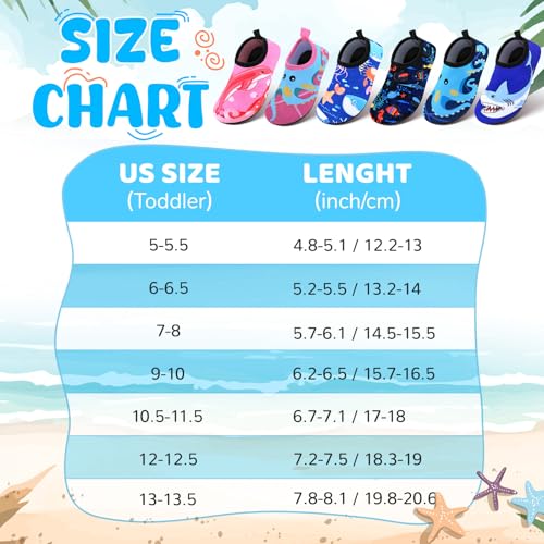 Kids Boys Girls Swim Water Shoes, Toddler Kids Swim Water Shoes Non-Slip Quick Dry Beach Shoes,Barefoot Sports Shoes Aqua Socks for Beach Outdoor Sports3