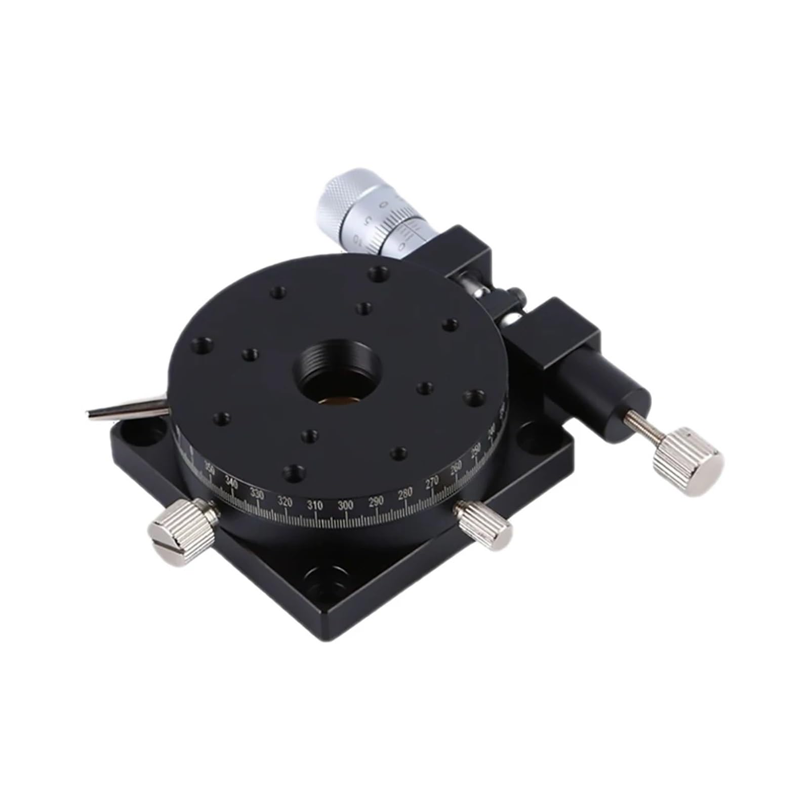 100mm R Axis 360 Degree Manual Rotating Platform, Sliding Stage Precision Bearing Linear Stage Load 39.2N 4kgf 100mm