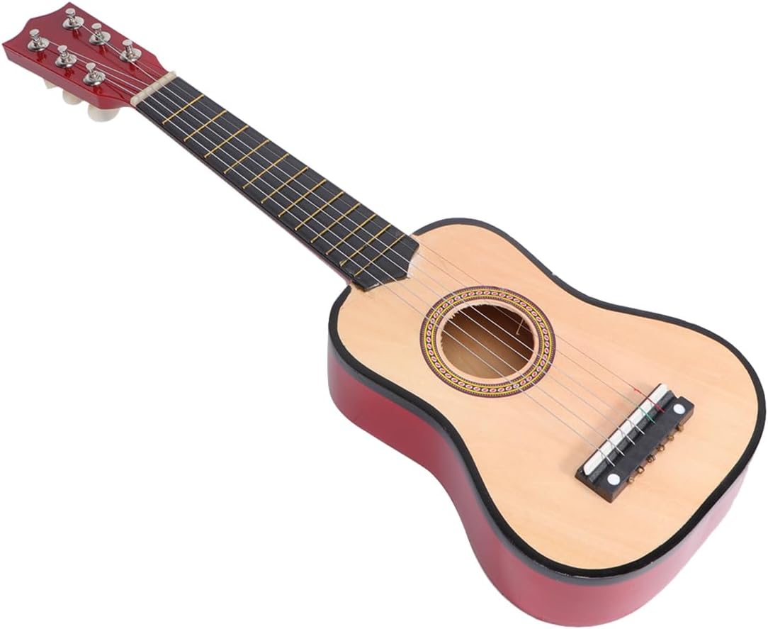 ARTIBETTER Kids Acoustic Guitar 21 Inch Guitar Small Acoustic Guitar for Beginners 6- String Wooden Guitar Beige Ukelele for Beginner