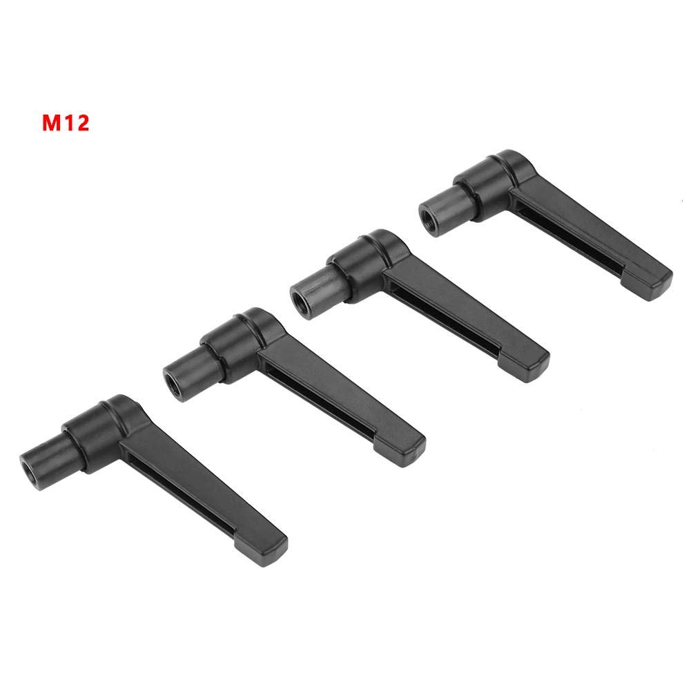 Walfront 4 pcs M12 Poignée de Levier, M4/5/6/8/10/12 Niveau Réglable Poignées Bouton de Filetage Femelle Machines Poignée Réglable, Poignée de Serrage à Levier