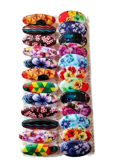 Saree Pin/Brooches Combo Pack of 6 pcs for Women/Girls - Printed Multi Colors - Random Model-picture-32