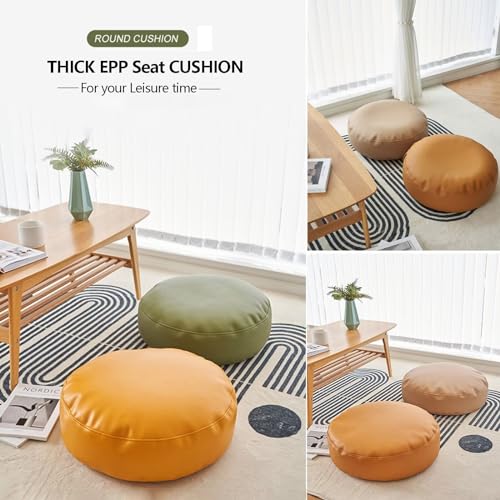 Coussin de chaise rond pour jardin jaune et imperméable de 152 cm - 5