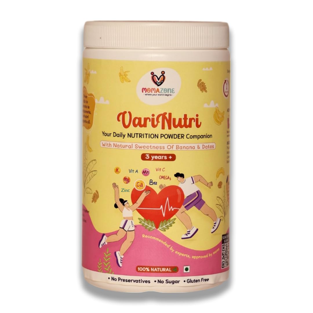 VariNutri Banana & Dates Nutrition Powder | Plant-Based Protein | Superfoods & Whole Grains | No Sugar, No Preservatives | Vitamins & Minerals | Healthy Drink Mix for All Ages | 100% Natural & Vegan, 400g-image-49