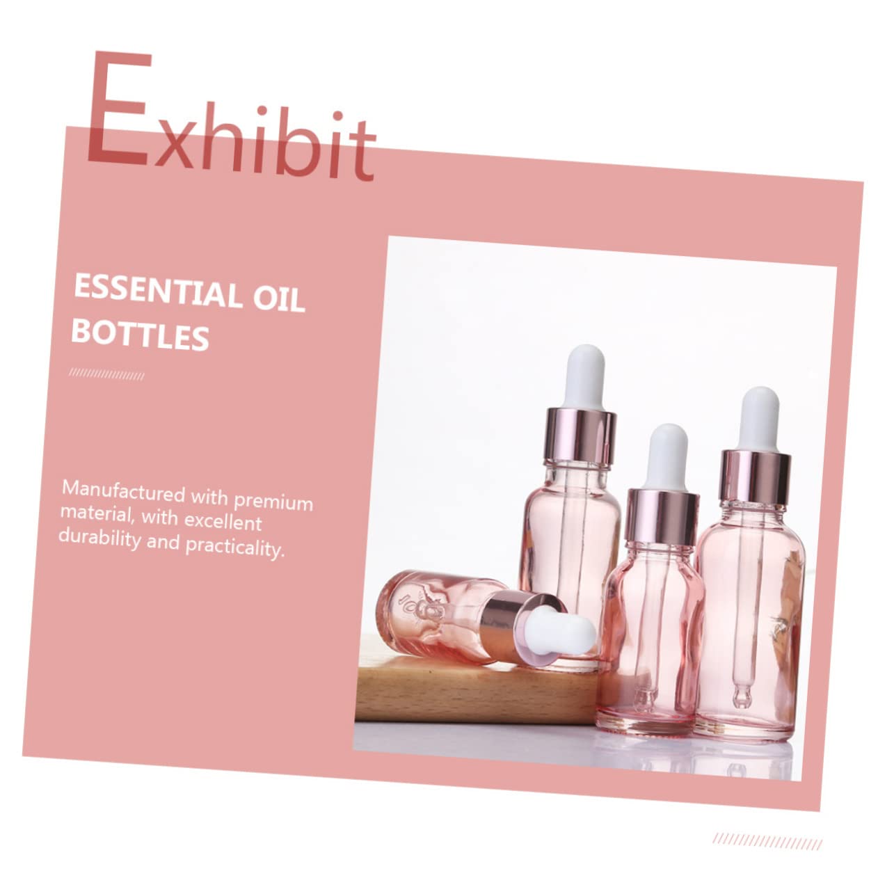 Bottiglie per Oli Essenziali e Profumi 30 Contagocce in Vetro Rosa da 30ml, Bottiglie Ricaricabili Portatili per Viaggi e Miscele Handmade