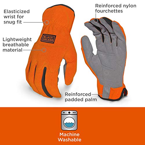 Image of BLACK+DECKER 40V MAX String Trimmer /Edger, 13-Inch with Easy-Fit All Purpose Glove (LST140C & BD505L)