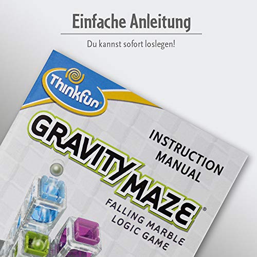 ThinkFun - 76433 - Gravity Maze - das spannende Kugellabyrinth für Mädchen und Jungen ab 8 Jahre, Gehirntraining mit Einer Kugelbahn im neuen Verpackungsdesign!