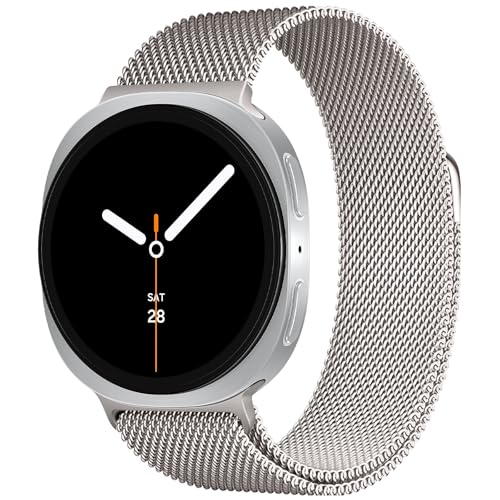 Image of Compatible with Samsung Galaxy Watch 8 Strap Metal 40mm /44mm magnetic milanese Loop Galaxy Watch 8 Classic Band 46mm Replacement Watchband Black Gold Rose Pink (No Watch)