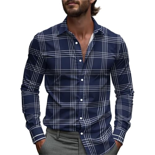 Chemise homme à carreaux finition haut de gamme stretch et coupe ajustée XL