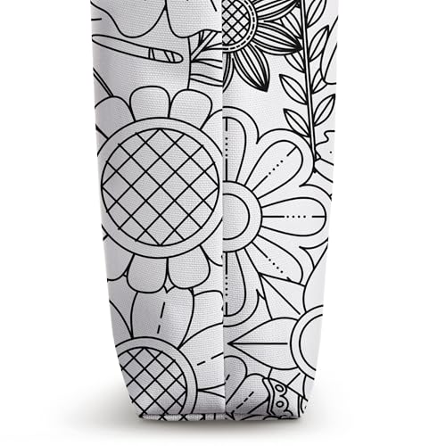 Bolso tote personalizado con monograma A, regalo artesanal para colorear miniatura 3