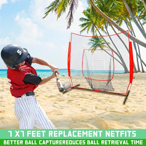 Tragbares Baseball-Pitching-Netz mit Tragetasche, stabiles Trainingsgerät für Jugendübungen und Spiele