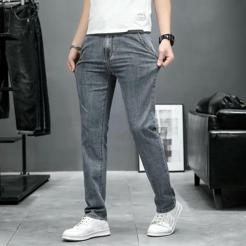 Mens Summer Stretch Skinny Jeans Men Casual Slim Fit Denim Elastic Pants Male Trousers3