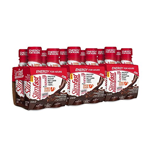 SlimFast Advanced Energy Mocha Cappuccino Shake – Ready To Drink Meal Replacement –