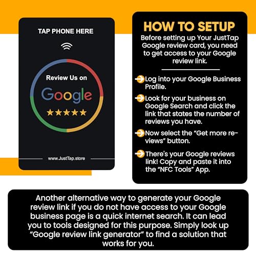 Image of NFC Tap Card for Google Review Compatibility, One-Tap Instant Feedback & Ratings | Enhance Customer Interaction & Increase Business Reviews | Reusable Taps | Compatible with All Smartphones (1-Pack)