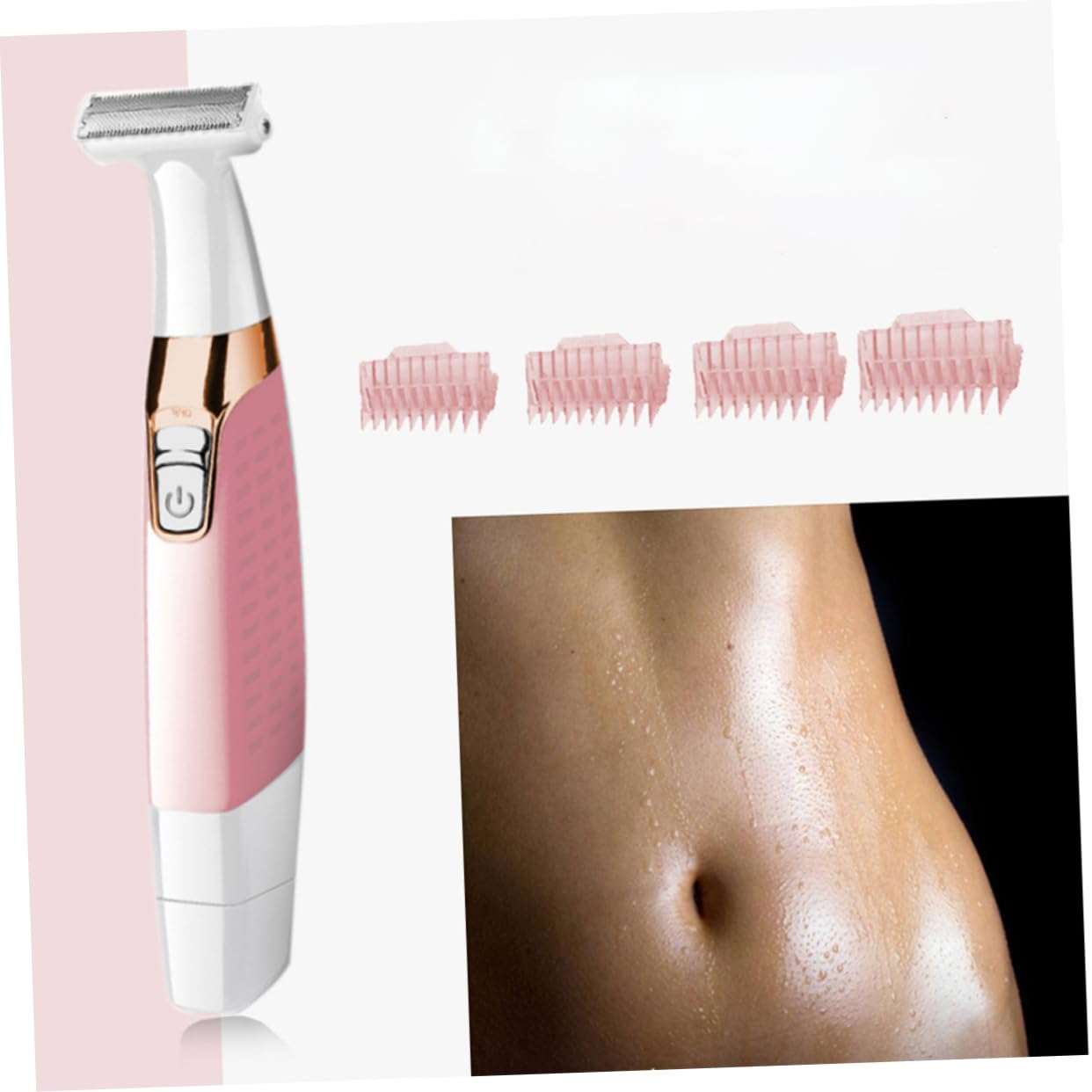 FOMIYES Epilatore Facciale Donna Portatile in Abs, Ricarica Usb, Dispositivo di Depilazione Rosa per Borse e Palestra, per Donne