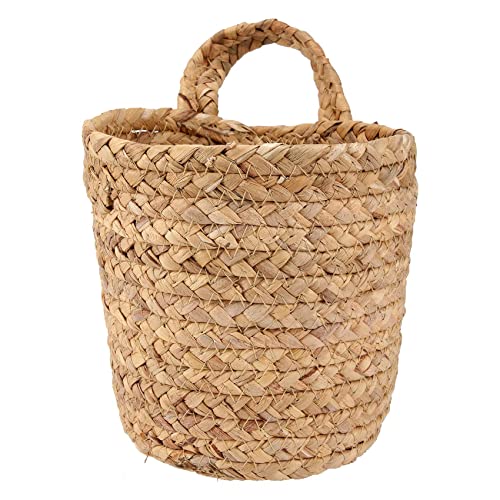 Tsudoku Cesta de Mimbre para Colgar en la Pared Plantador Maceta de Flores de Cuerda Colgante para Interiores y Exteriores Decoración de Cesta, Cesta de Maceta Colgante S