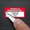 MyAssetTag Custom Asset Labels with Barcode | 0.75 x 1.5 100% Aluminum Foil Tags with High-Bond Acrylic Adhesive, Pack of 100, Made in USA