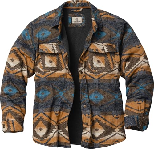 Image of Legendary Whitetails Mens Thermal Lined Shirt Jacket Plaid Flannel Polyfill Insulated Shacket