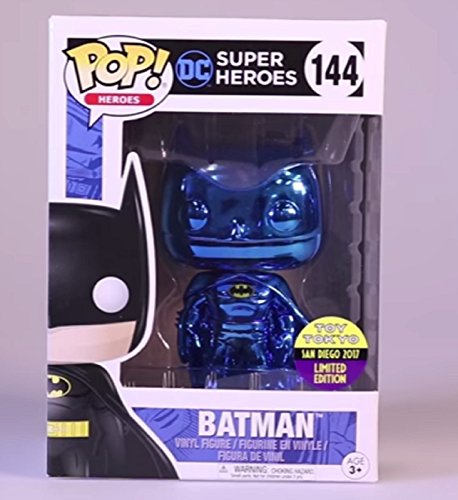 Sdcc 2017 Exclusive Justice Blue Chrome Batman Pop! Vinyl Figure