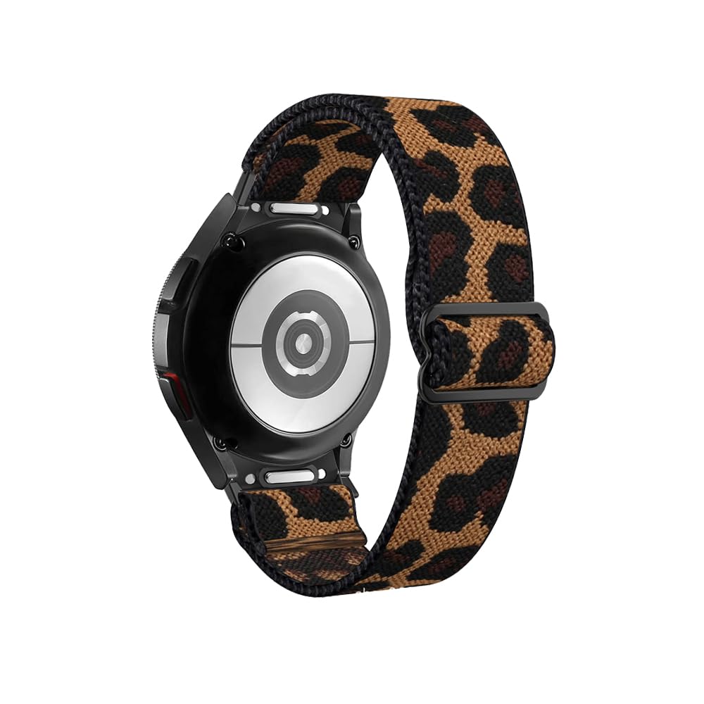 GTHY No Gaps One Click Nylon Bands Compatible with Samsung Galaxy Watch 6/5/4 Classic Pro 47mm 45mm 46mm 44mm 43mm 42mm 40mm,Fabric Elastic Strap for
