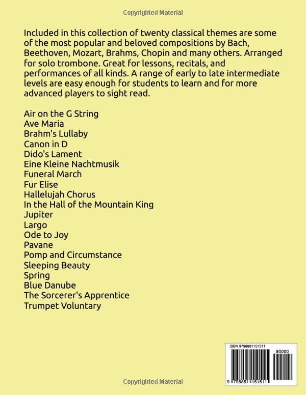 20 Classical Themes for Solo Trombone - Image 2