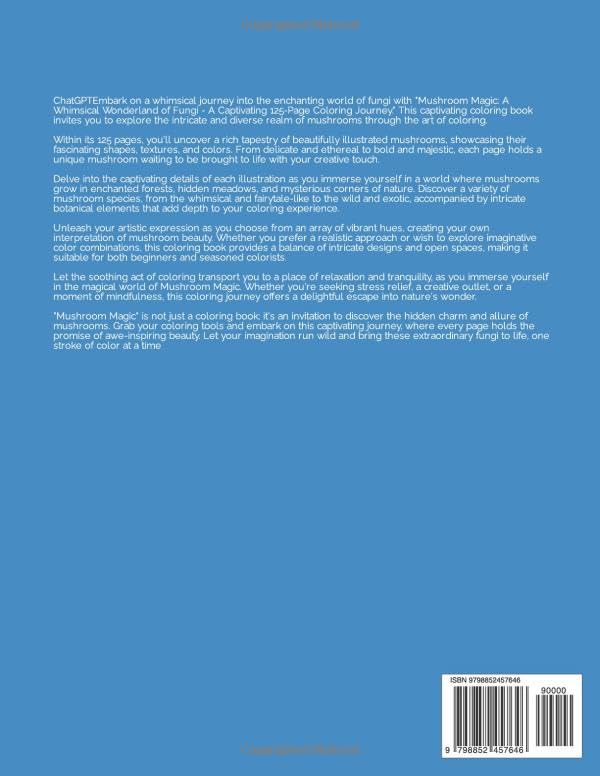 Miniatura 2 de Mushroom Magic A Whimsical Wonderland of Fungi A Captivating 125-Page Coloring Journey