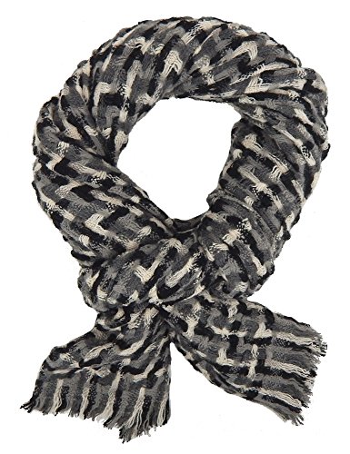 Ella Jonte Damenschal grau schwarz kuschelweicher Schal Herbst Winterschal