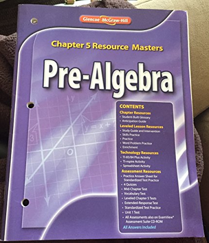 Glencoe Pre-Algebra Chapter 5 Resource Masters