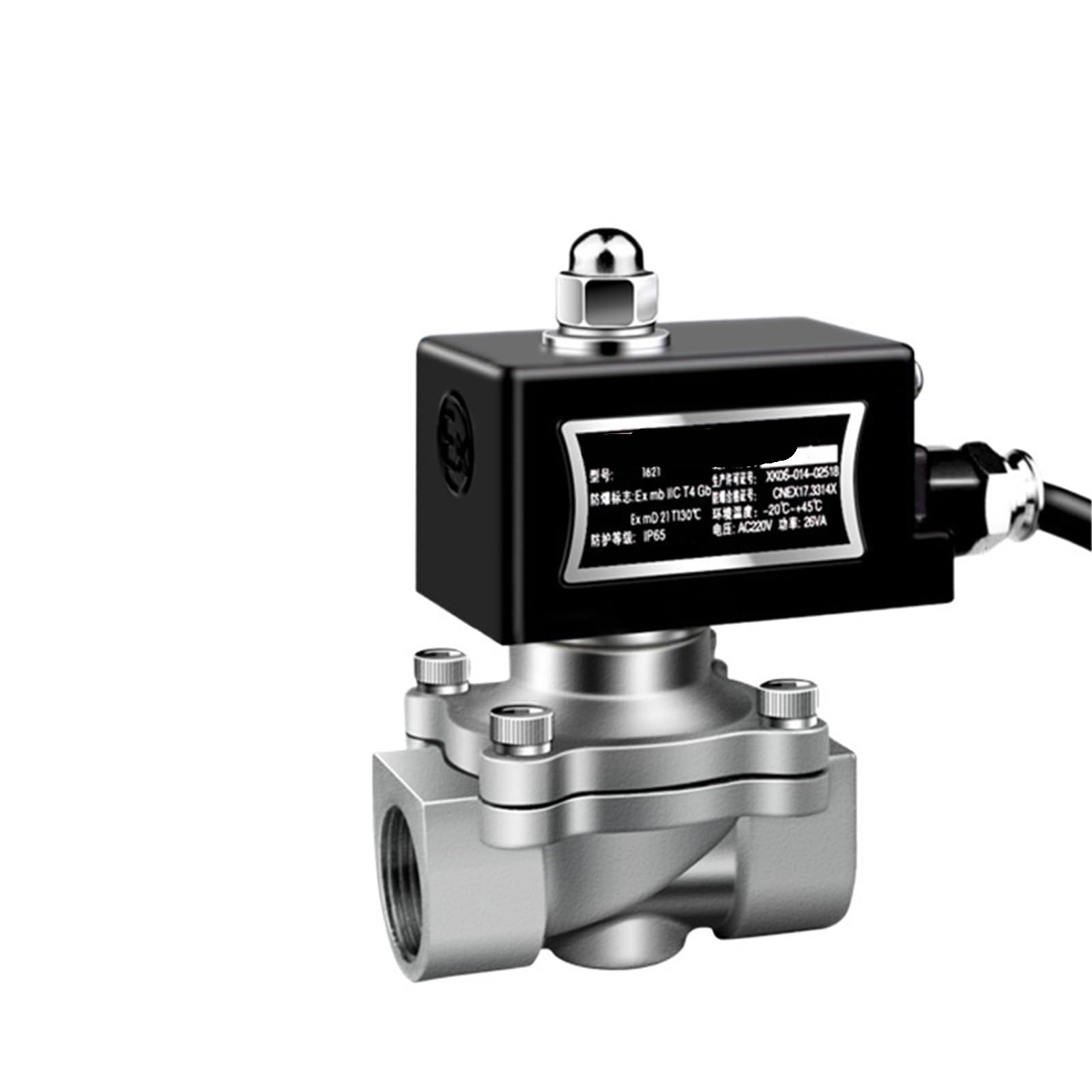3/4" Stainless Steel Normally Closed Solenoid Valve(NPT_220VAC)