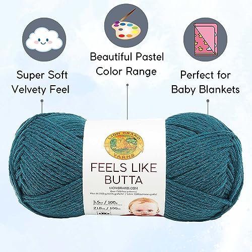 Image of Lion Brand Yarn Feels Like Butta 215-178 Teal