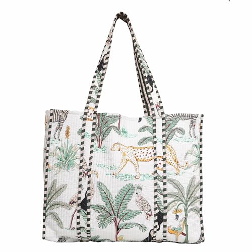 Bolsa Tote de Algodón Impresa para Mujer miniatura 3