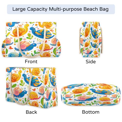 Large Tote Beach Bags for Women with Zipper Waterproof Sandproof Swim Pool Grocery Gym Travel Bag4