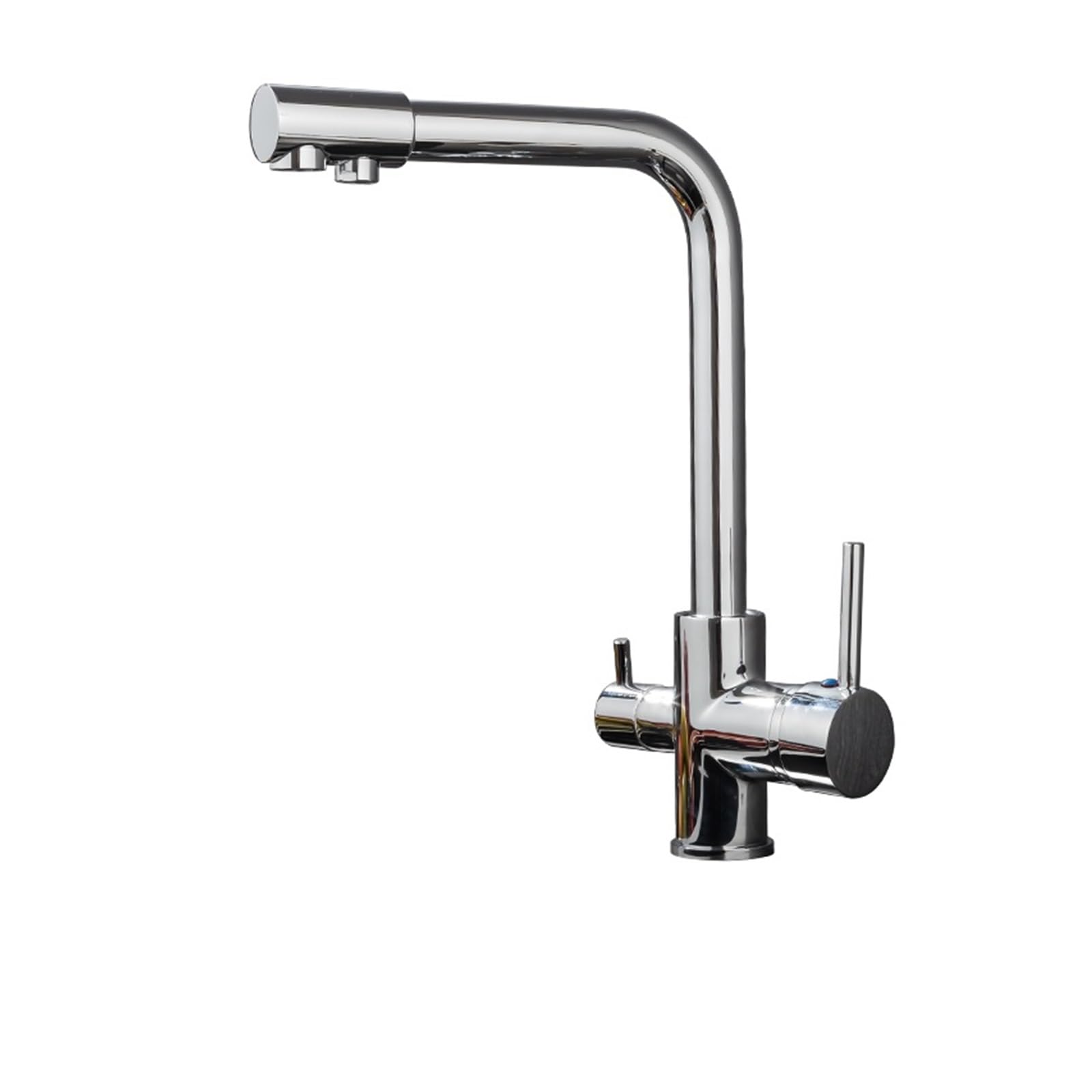 Robinet filtré noir à double pulvérisateur et rotation 360 degrés pour mélangeur évier