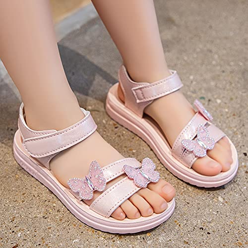 Kids Girls Crystal Butterfly Sandals Summer Princess Lightweight Soft Sole Open Toe Rhinestone Girls Casual Sandals2