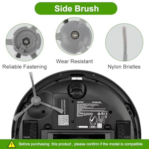 Image of HASTHIP 8Pcs Robot Vacuum Cleaner Accessories for Eufy L60, Replacement Accessories with 1 Main Roller Bursh, 3 Side Brushes, 3 Filtration Panels, 1 Cleaning Brush Tool, Cleaning Tools
