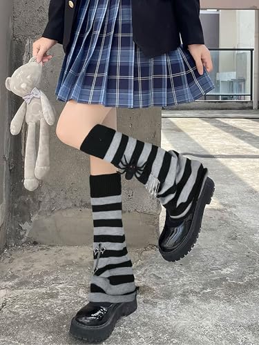 Image of Lebaley Kawaii Leg Warmers Y2K Harajuku Legs Warmer for Girls Women Lolita Accessorie Gothic Long Sock Winter Ankle Warmers
