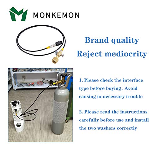 Upgrade Cga320 To Tr21-4 Soda Maker Co2 Tank Cylinder Direct Adapter With 60 Inches High-Pressure Hose, Soda Maker Direct Connector For Soda Club (Gauge And Bleed Valve) #TOP5